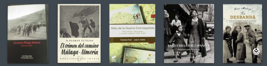 A picture of the covers of 5 different books about la desbandá